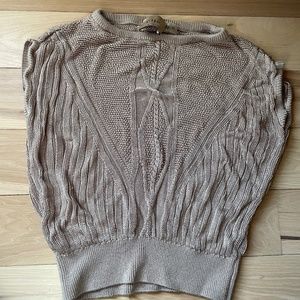 Ellie Tahari gold beige sleeveless top